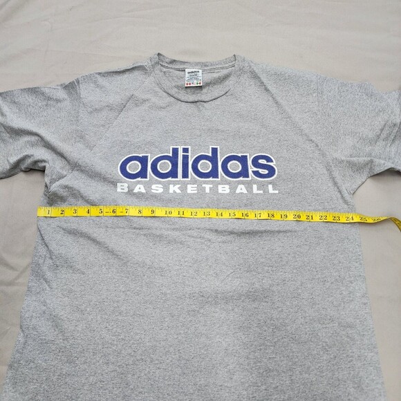 ADIDAS BASKETBALL Men's Gray 90s MADE IN USA Tshirt Size XL - Picture 7 of 10